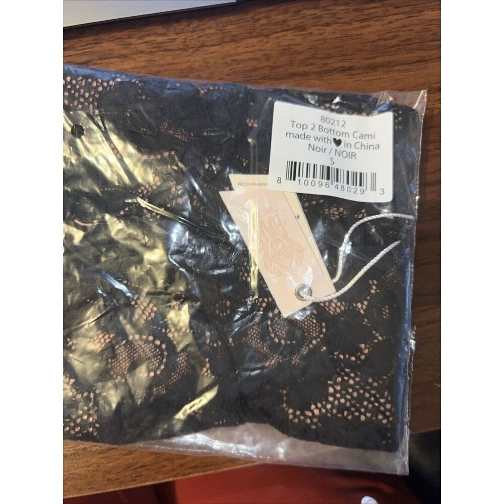 We are HAH Top 2 Bottom Cami Lingerie Black Noir Sold Out Size Small NEW 1B - Picture 10 of 10